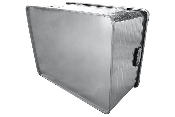 Ящик алюминиевый РИФ усиленный с замком 782х585х412 мм (ДхШхВ)